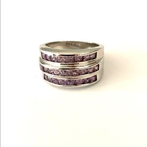 Premier Designs Ring Majesty Silver Purple Size 7